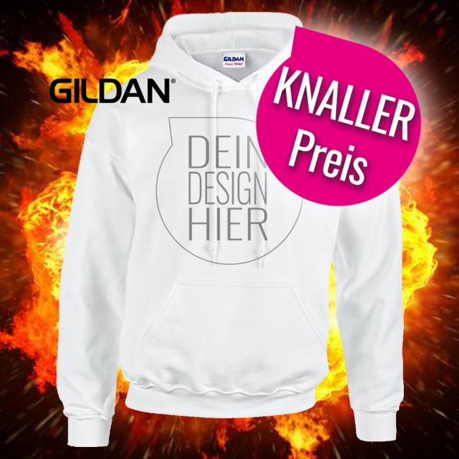 Kapuzenpullover inkl. Wunschmotiv oder Logo / mehrfarbig / 1seitig bedruckt